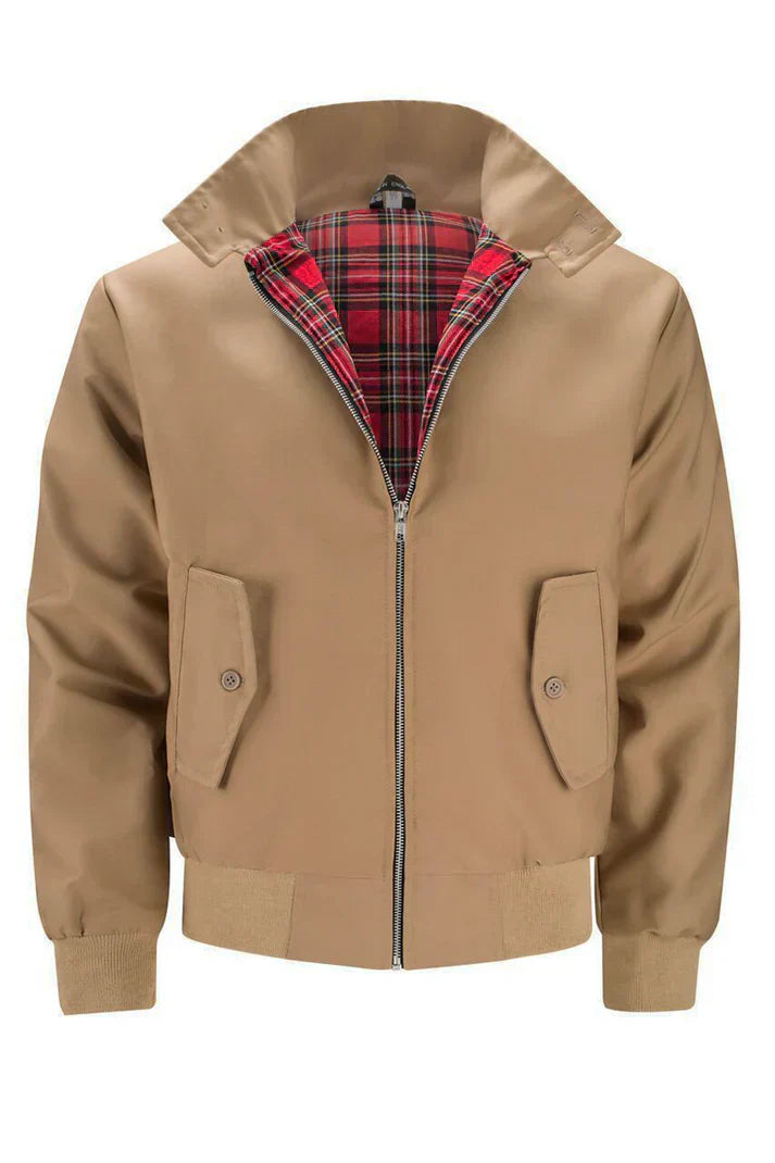 Veste urbaine pour homme avec doublure à carreaux et col - Gerit - Little Paris