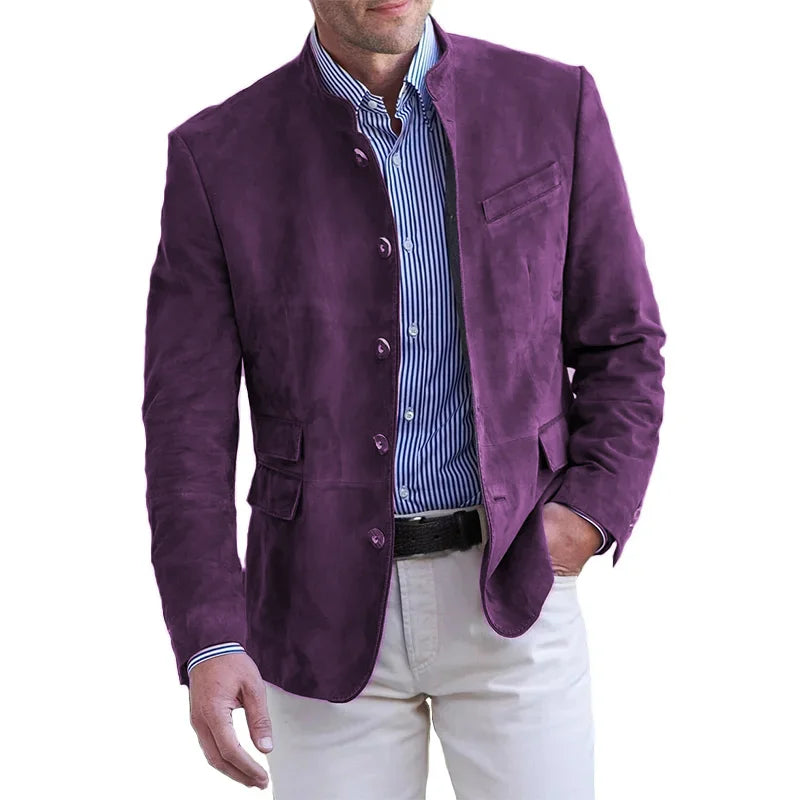 Blazer en suédine à col - Hugo - Little Paris