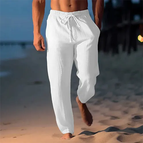 Pantalon fluide estival pour homme - Jambe - Little Paris