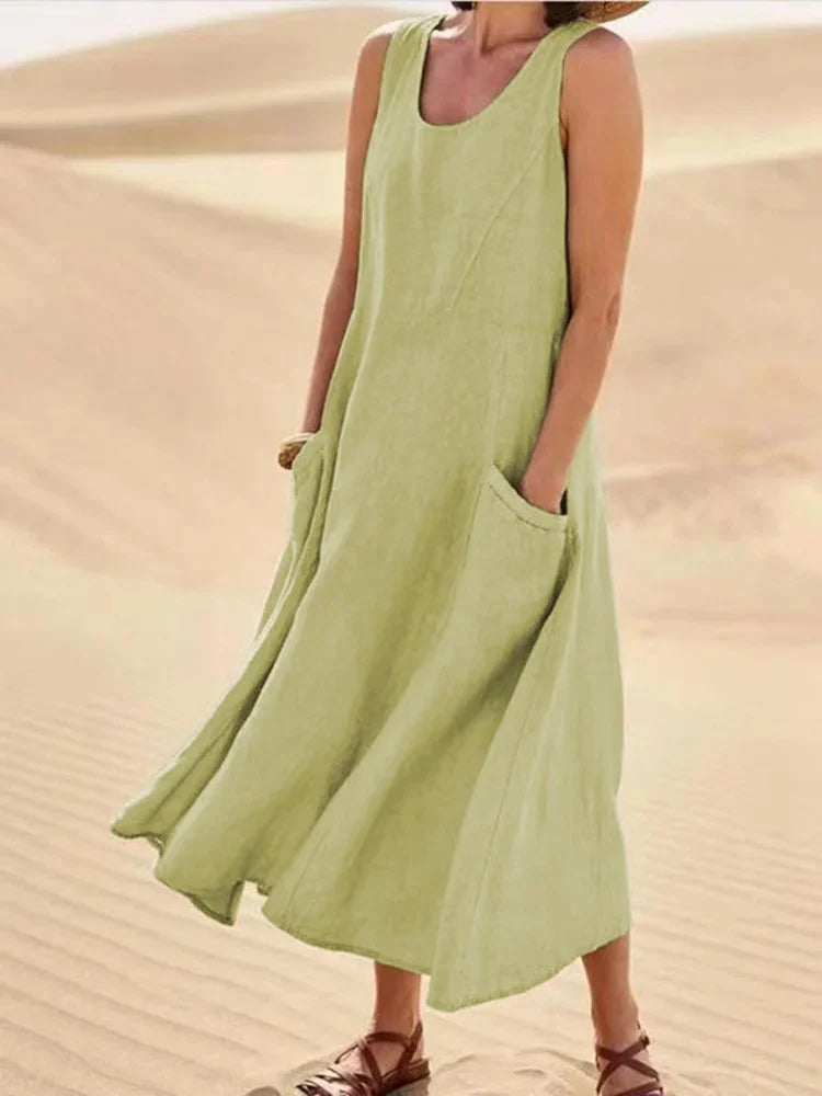 Robe lin maxi - Chaima - Little Paris