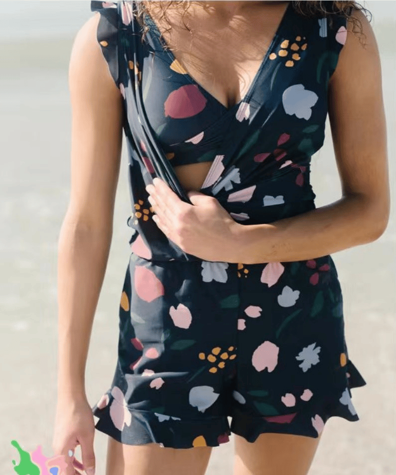 Maillot De Bain Avec Plastron Intégré - Keltoum - Little Paris