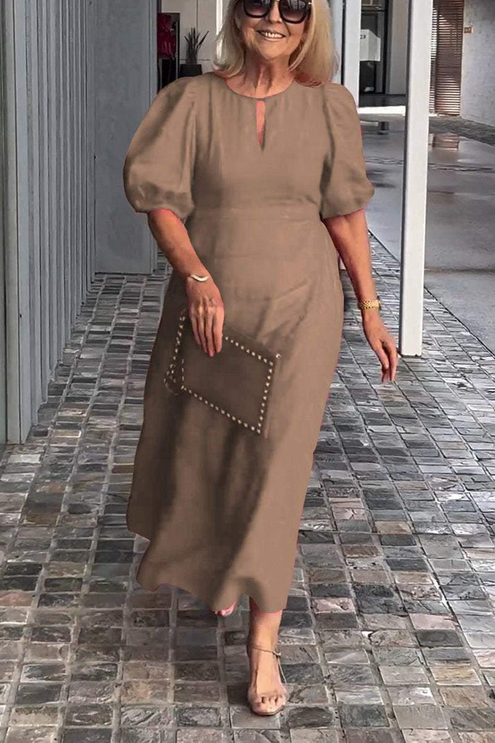 Robe épurée en coton et lin - Lia - Little Paris