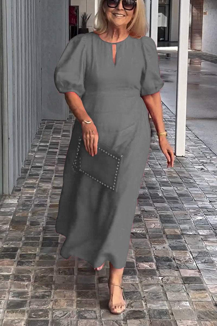 Robe épurée en coton et lin - Lia - Little Paris