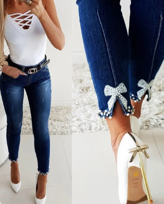 Jean skinny haute élasticité - Tamara - Little Paris