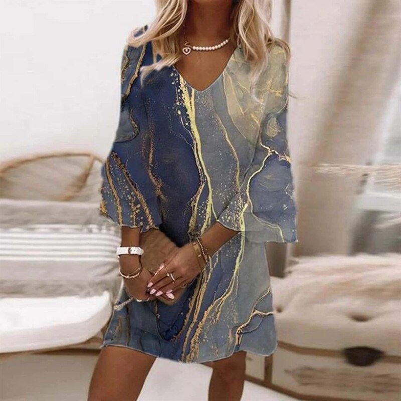 Robe imprimée raffinée - Claudia - Little Paris