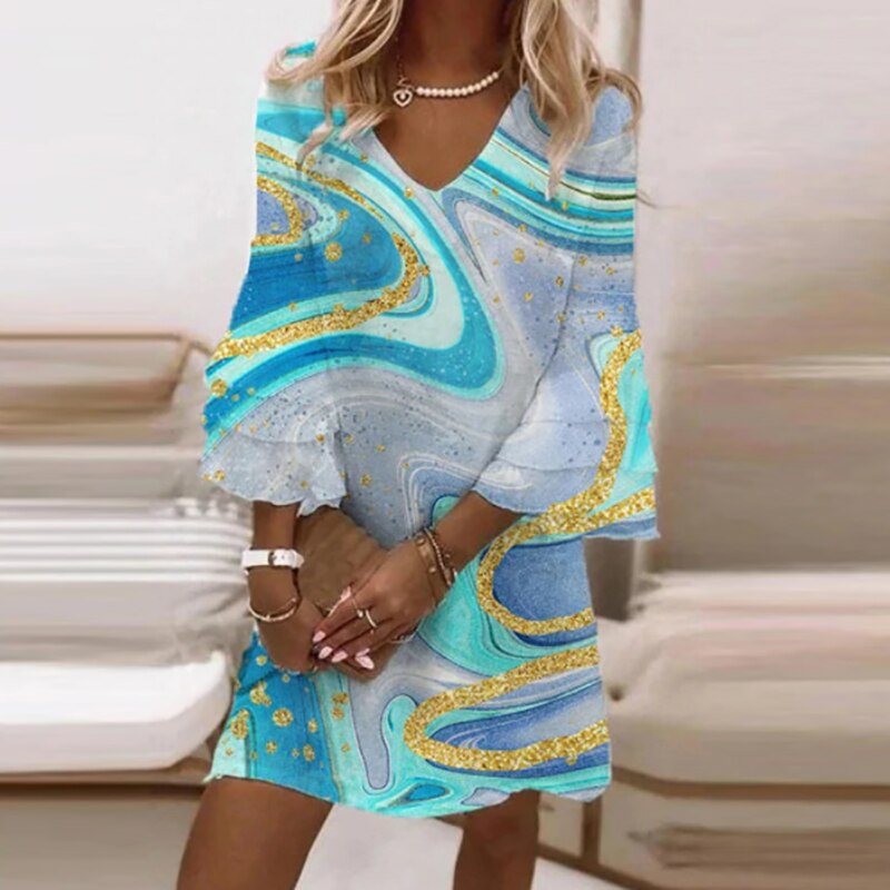 Robe imprimée raffinée - Claudia - Little Paris