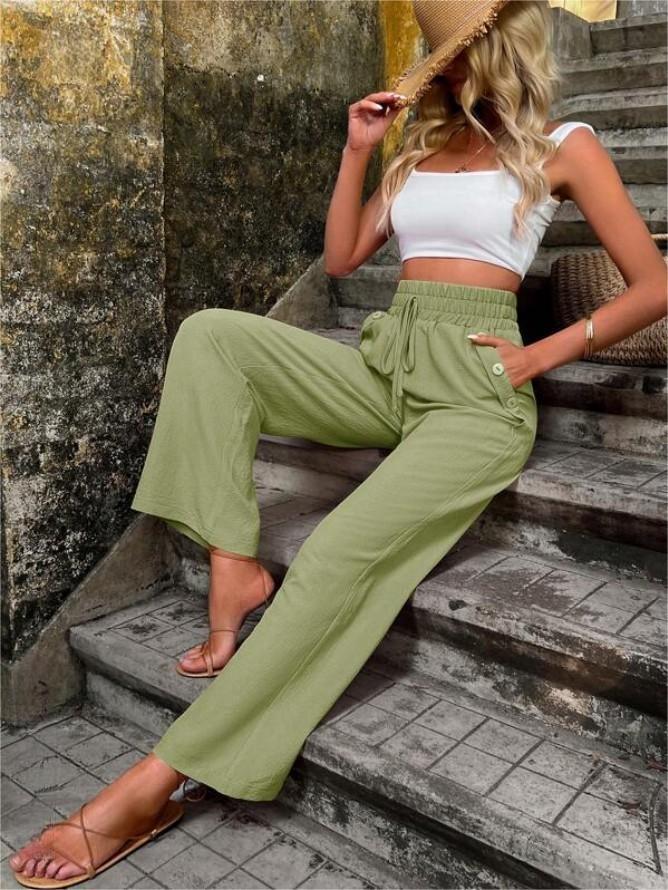 Pantalon Élastique Taille Haute – Kiana - Little Paris