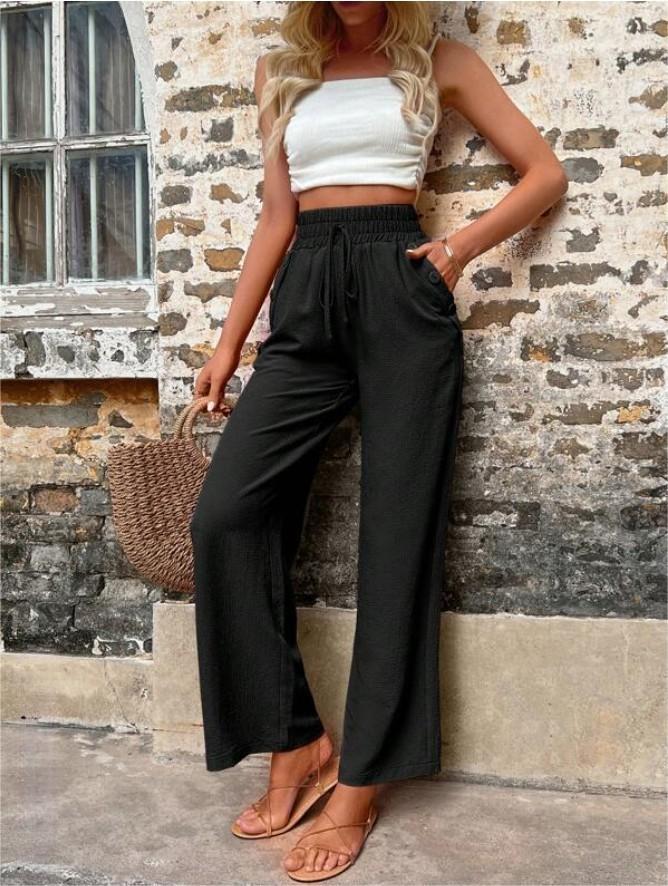 Pantalon Élastique Taille Haute – Kiana - Little Paris
