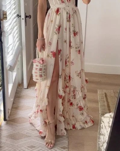 Robe à fleurs sans manches - Romina - Little Paris