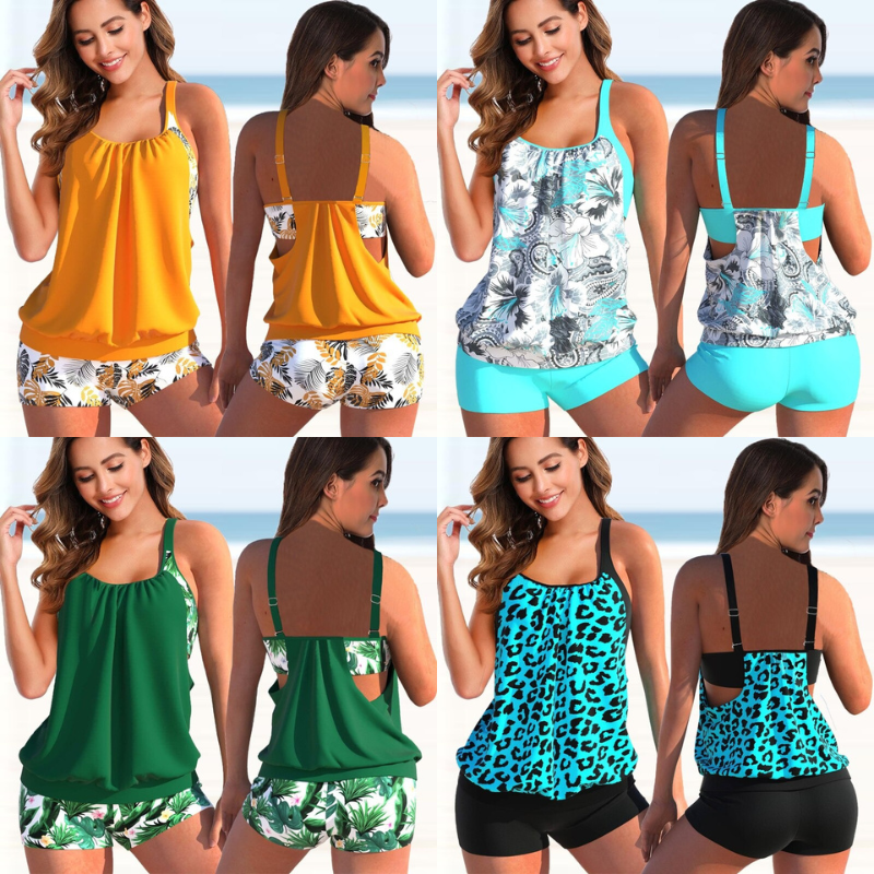 Ensemble De Tankini Bicolore - Milja - Little Paris