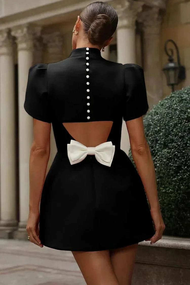 Robe courte avec manches pétale délicates - Sélène - Little Paris