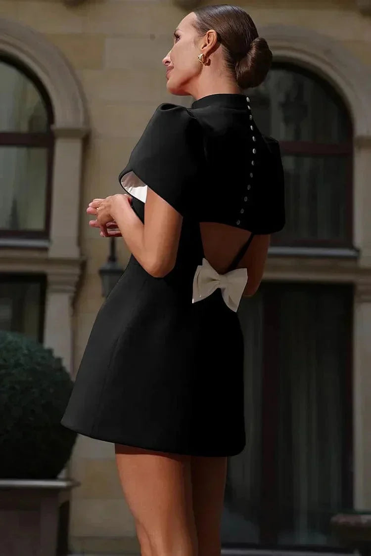 Robe courte avec manches pétale délicates - Sélène - Little Paris