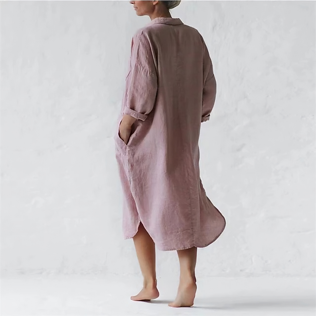 Robe Midi Ample en Lin – Soeri - Little Paris