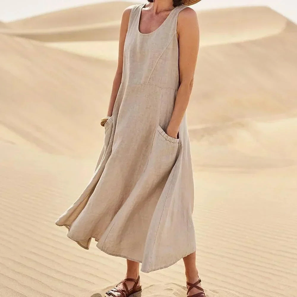 Robe lin maxi - Chaima - Little Paris