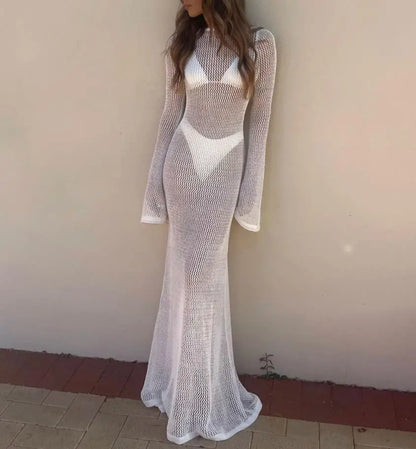 Robe Longue Filet - Horia - Little Paris