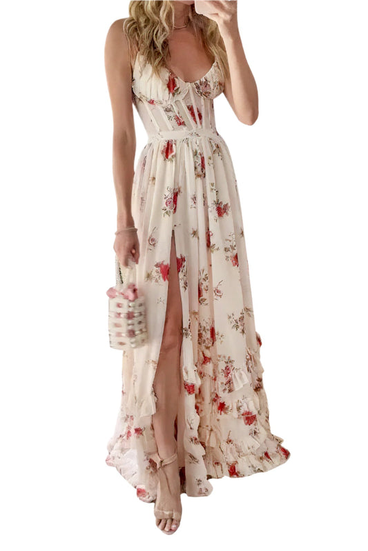 Robe à fleurs sans manches - Romina - Little Paris
