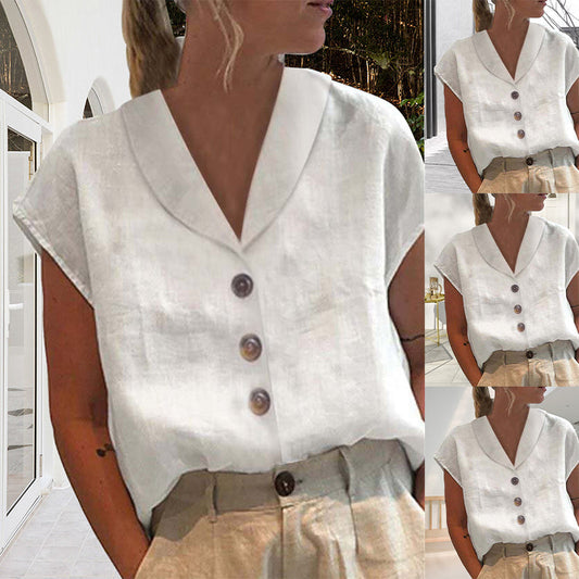 Top col et boutons - Hanane - Little Paris