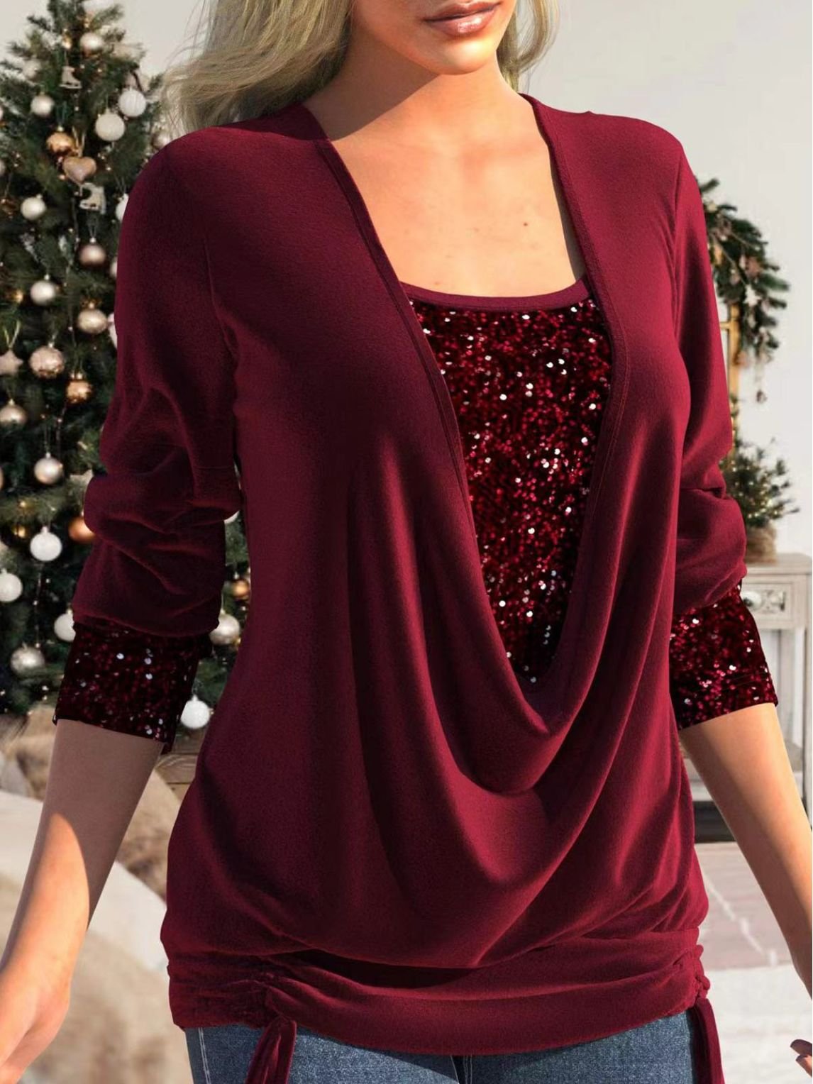 Pull-over top à paillettes - Roxy - Little Paris