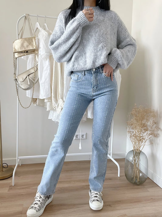 Pantalon Jean pailleté pour femmes - Pelly - Little Paris