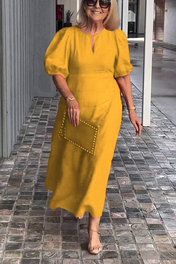 Robe épurée en coton et lin - Lia - Little Paris