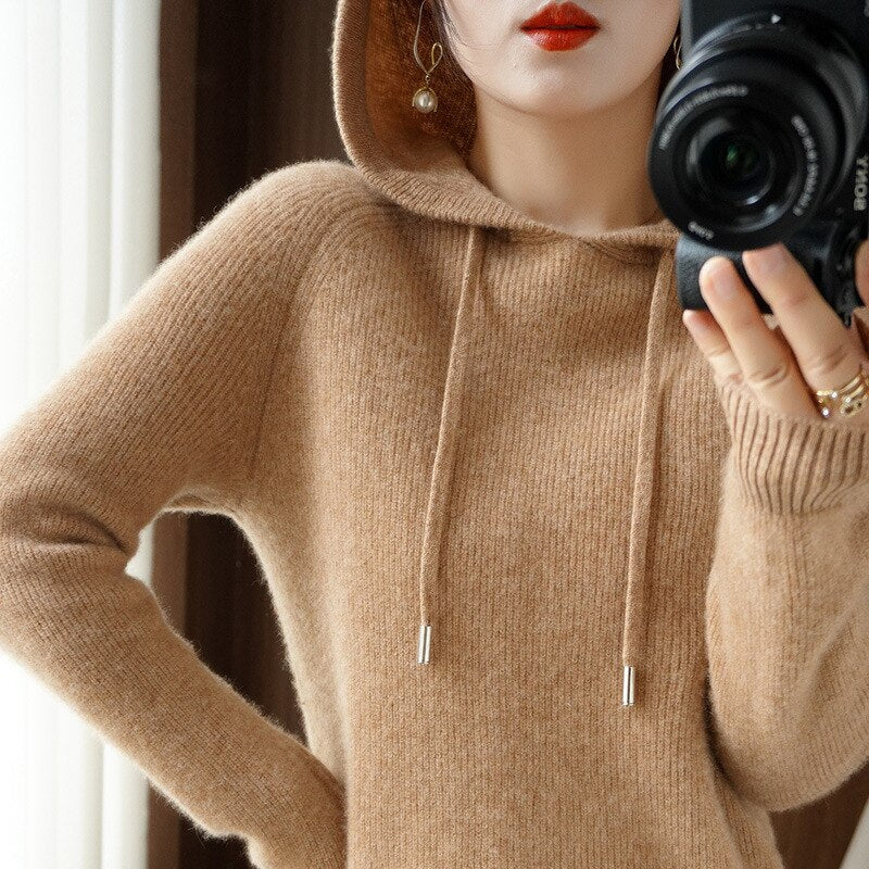 Pull à capuche en cachemire - Besi - Little Paris