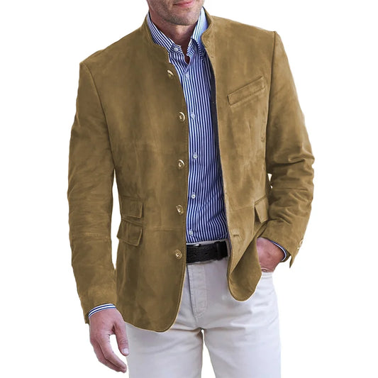 Blazer en suédine à col - Hugo - Little Paris