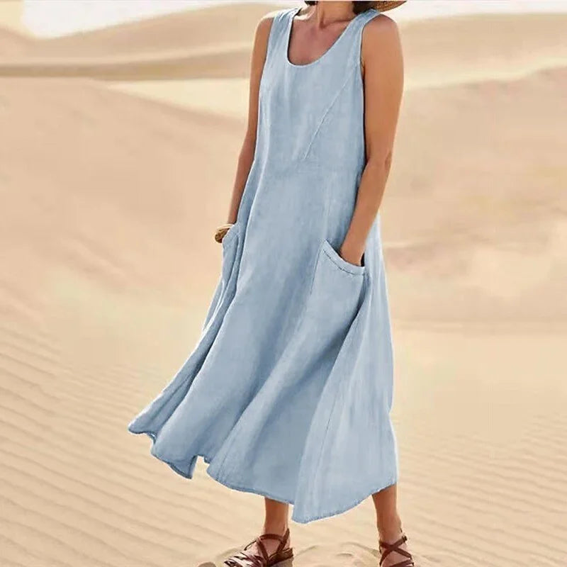 Robe lin maxi - Chaima - Little Paris