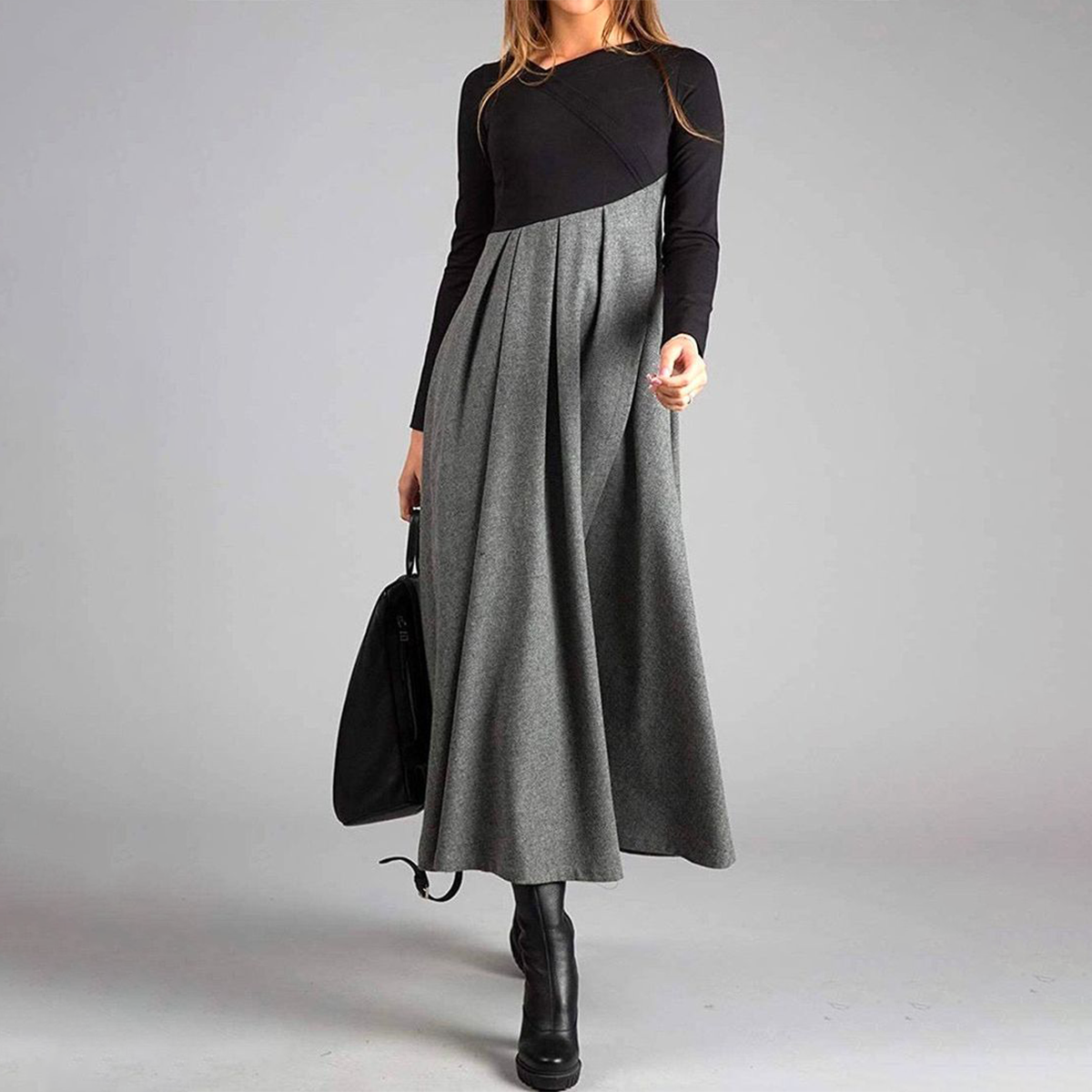 Robe maxi à manches longues - Mena - Little Paris