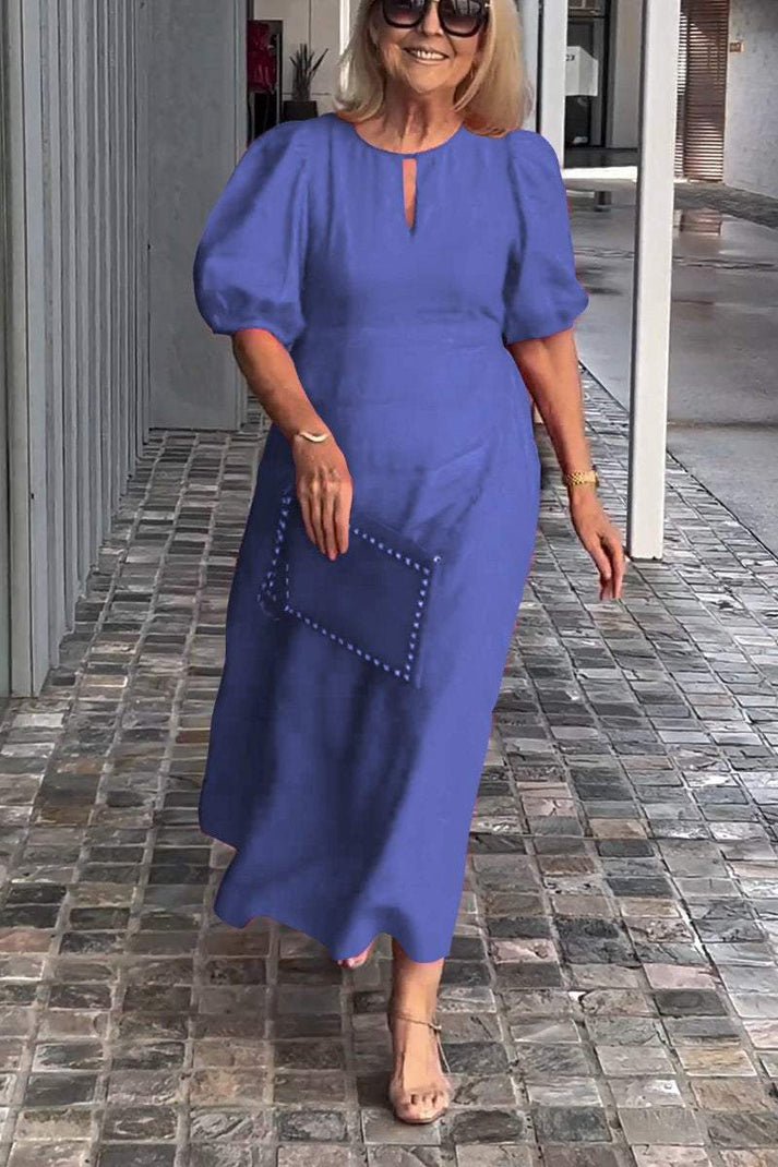 Robe épurée en coton et lin - Lia - Little Paris
