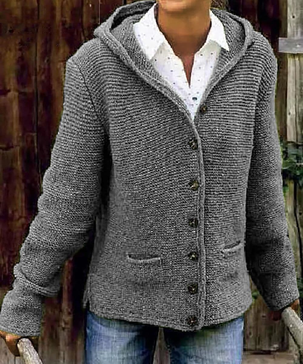 Cardigan chaud avec bouton - Ona - Little Paris