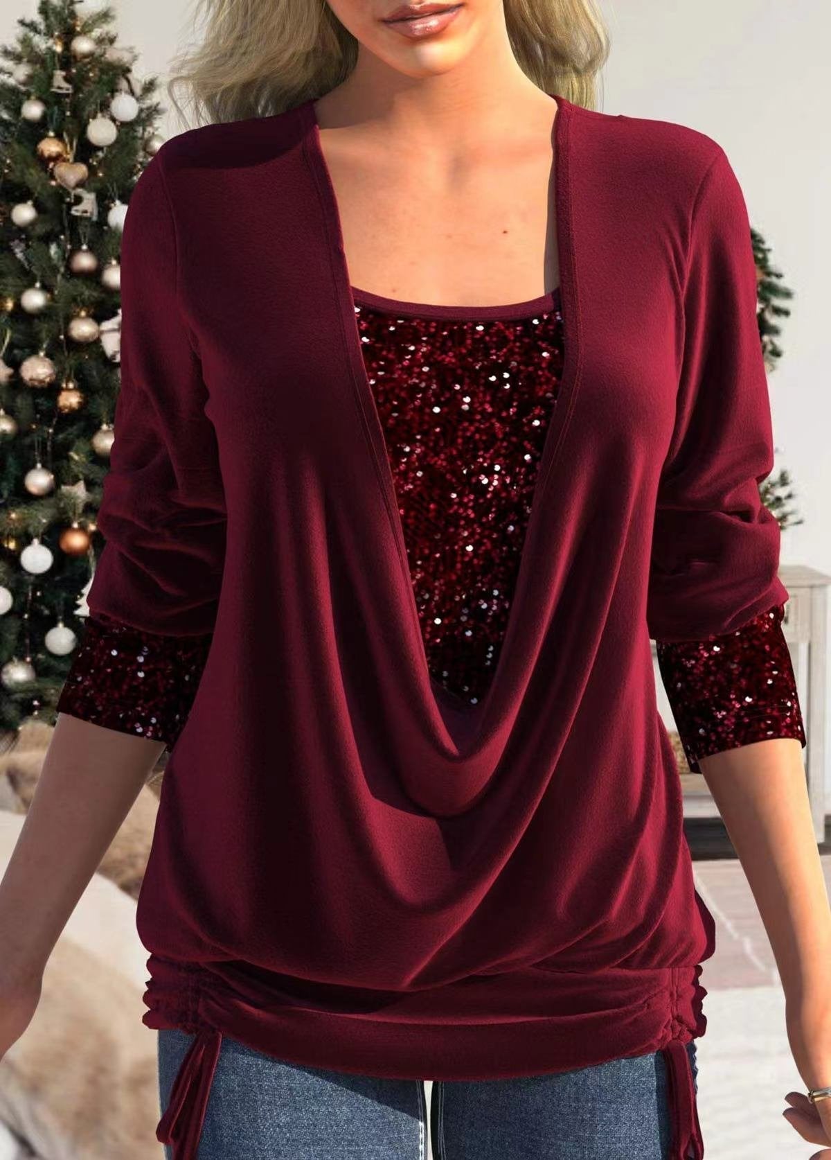 Pull-over top à paillettes - Roxy - Little Paris