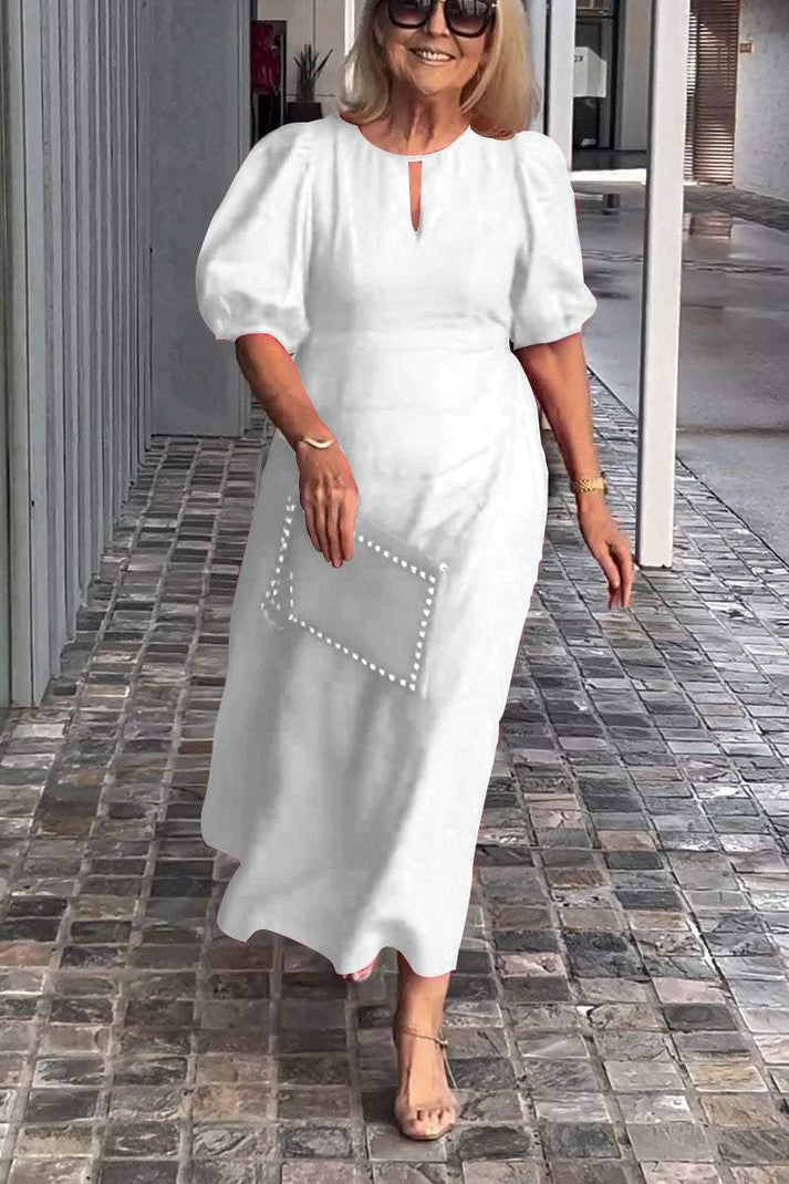 Robe épurée en coton et lin - Lia - Little Paris