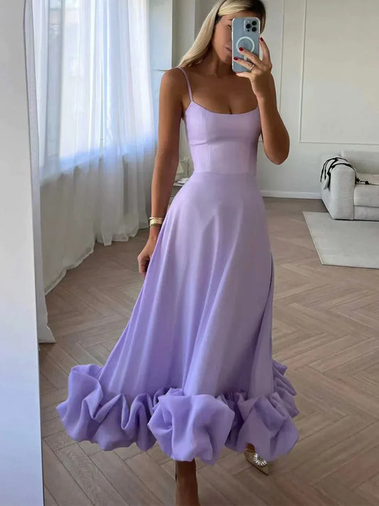 Robe midi avec volant et bustier - Besma - Little Paris