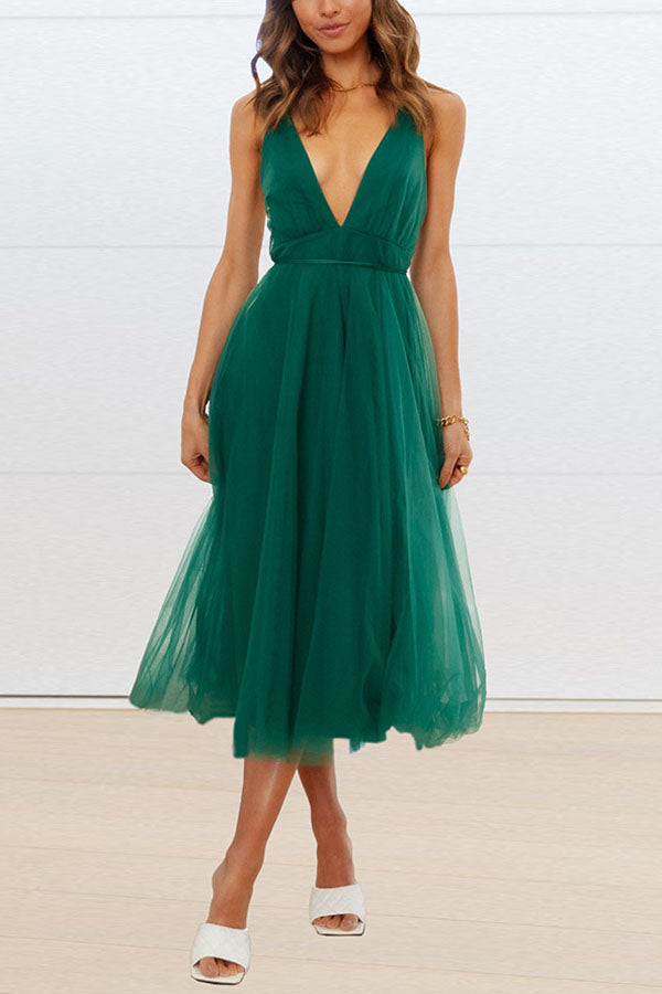 Robe midi en tulle - Rama - Little Paris