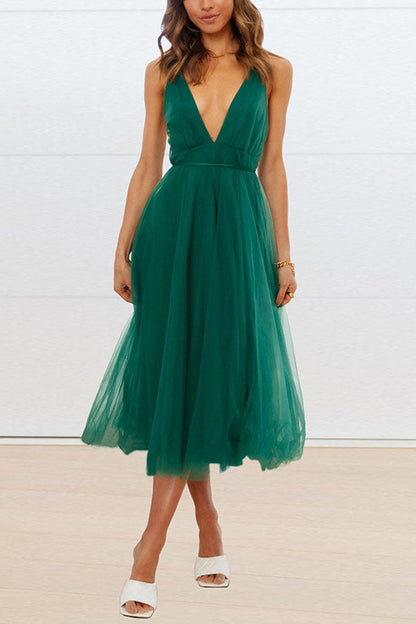 Robe midi en tulle - Rama - Little Paris