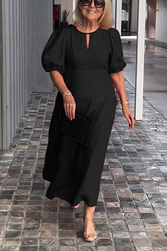 Robe épurée en coton et lin - Lia - Little Paris