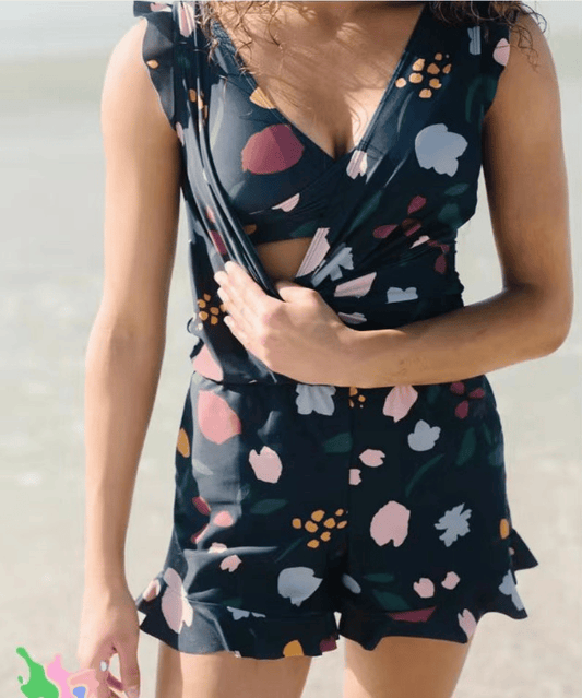 Maillot De Bain Avec Plastron Intégré - Keltoum - Little Paris