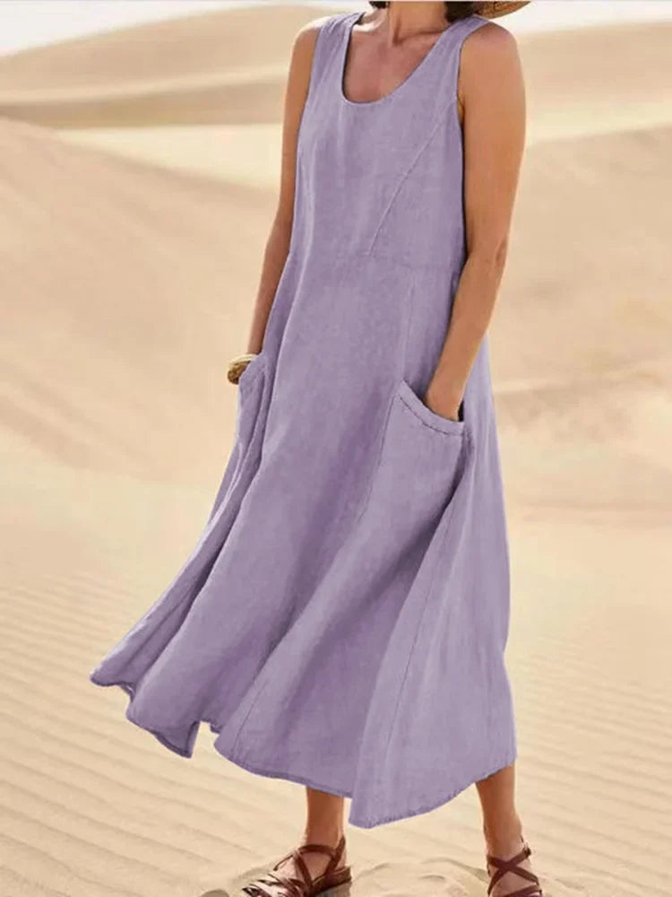 Robe lin maxi - Chaima - Little Paris