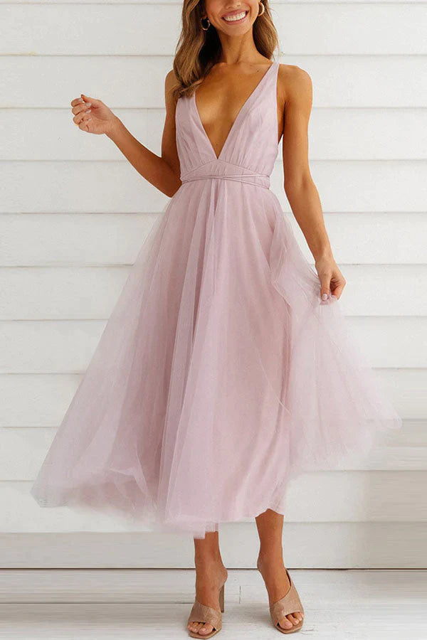 Robe midi en tulle - Rama - Little Paris