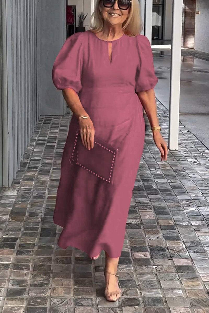 Robe épurée en coton et lin - Lia - Little Paris