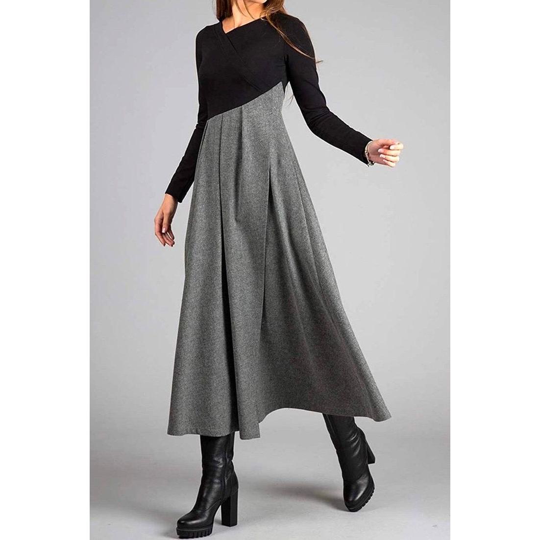 Robe maxi à manches longues - Mena - Little Paris