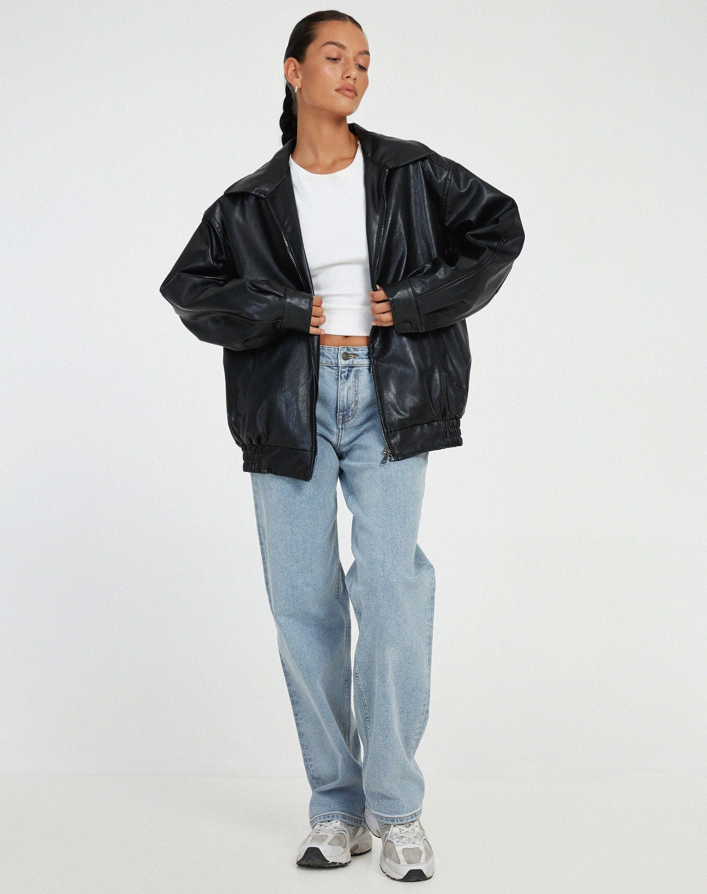 Manteau Veste en cuir oversize  - Jill - Little Paris