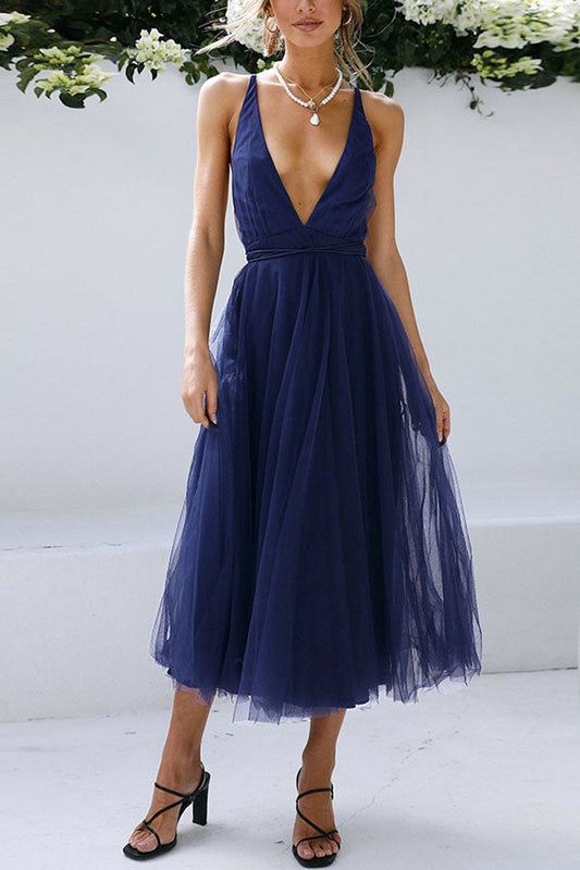 Robe midi en tulle - Rama - Little Paris