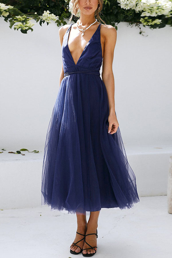 Robe midi en tulle - Rama - Little Paris
