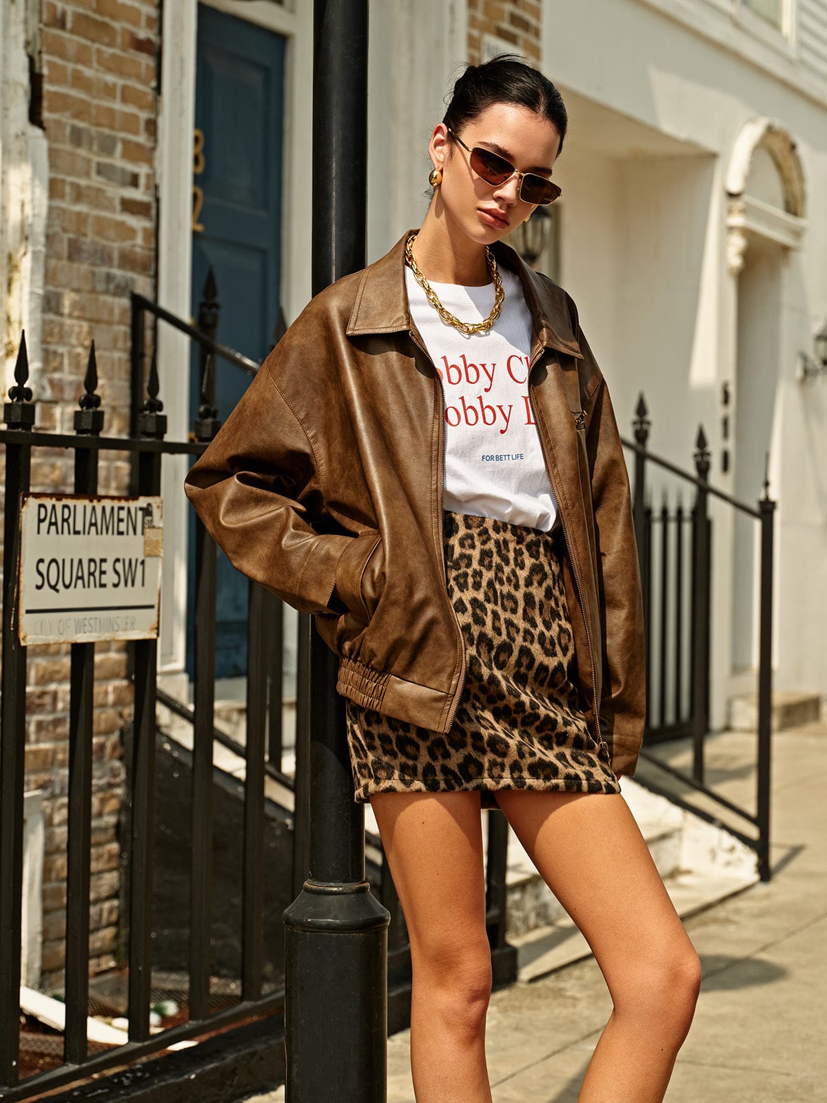 Veste en cuir au style vintage - Mou - Little Paris