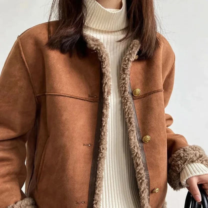 Veste doublée de peau de mouton - Janice - Little Paris