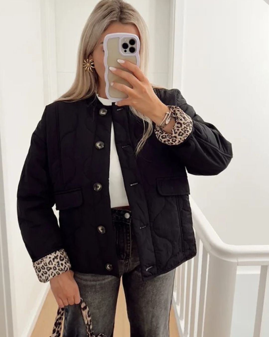 Veste avec doublure léopard - Bobby - Little Paris