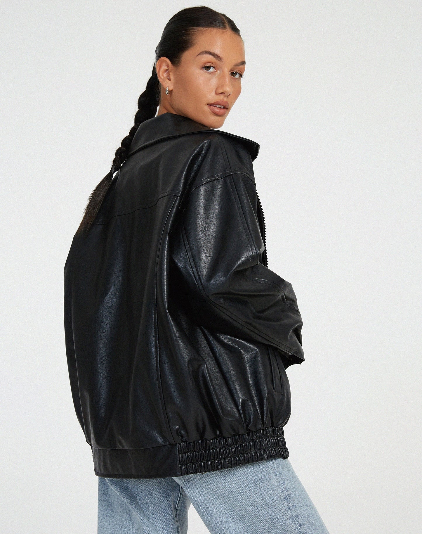 Manteau Veste en cuir oversize  - Jill - Little Paris