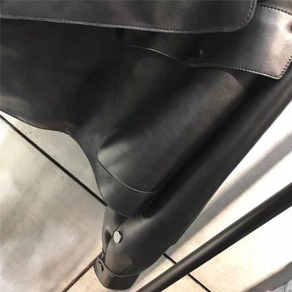 Veste en cuir rétro élégante - Oufilla
