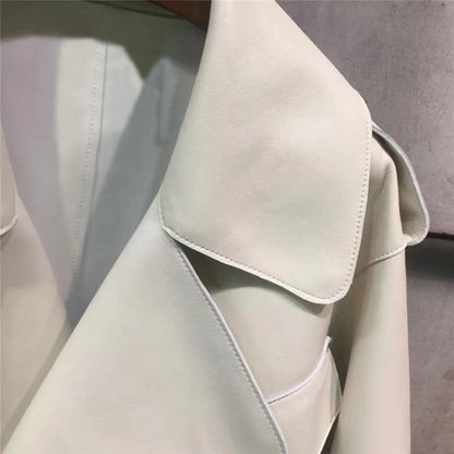 Veste en cuir rétro élégante - Oufilla
